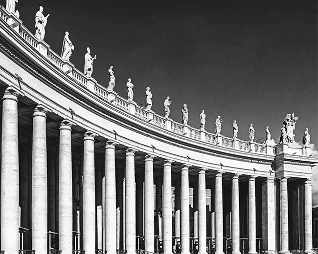 Black And White Columns Rome Painting By Numberss.png