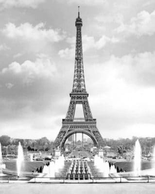 Black And White Eiffel Tower Painting By Numbers.png