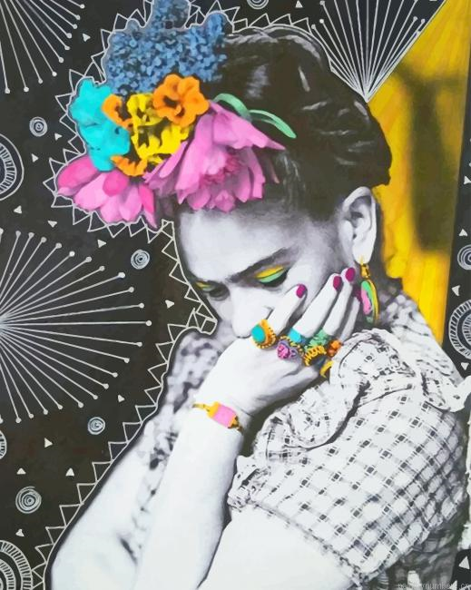 Black And White Frida Kahlo Painting By Numberss.png
