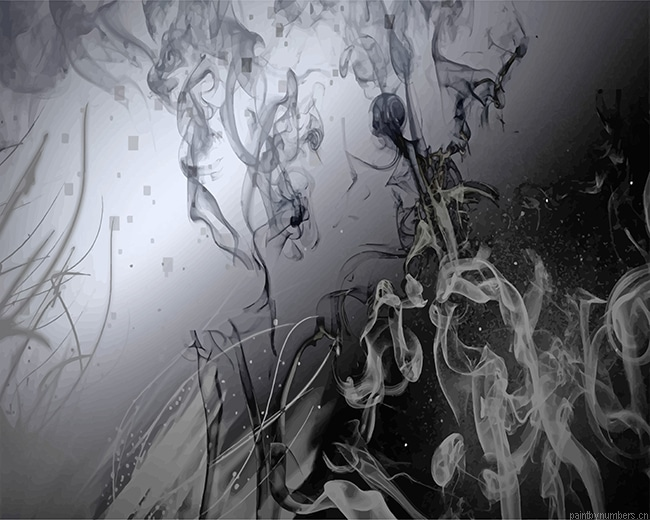 Black And White Smoke Painting By Numberss.png