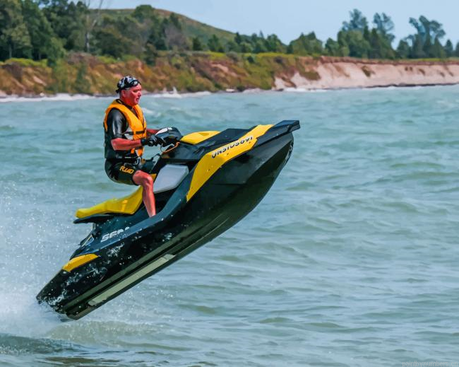 Black And Yellow Water Craft Jetski Painting By Numberss.png
