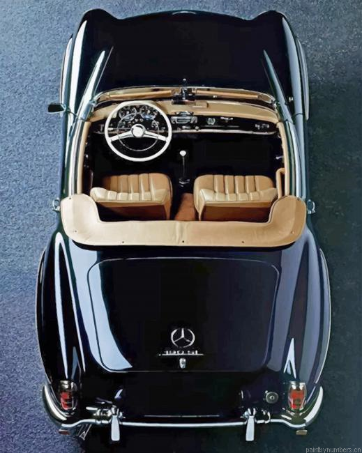 Black Classic Mercedes Benz Cars Painting By Numberss.png