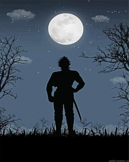 Black Clover Yami Sukehiro Silhouette Painting By Numberss.png