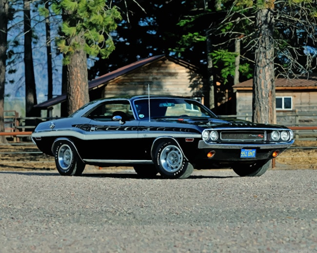 Black Dodge 1970 Challenger Painting By Numbers.png