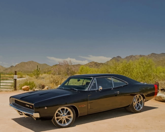Black Dodge Car Painting By Numberss.png
