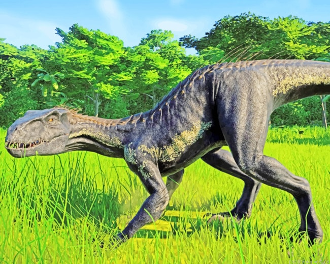 Black Godzilla In Wild Animals Painting By Numberss.png