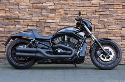 Black Harley Davidson Painting By Numberss.png