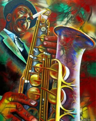 Black Man Playing Saxophone Painting By Numbers.png
