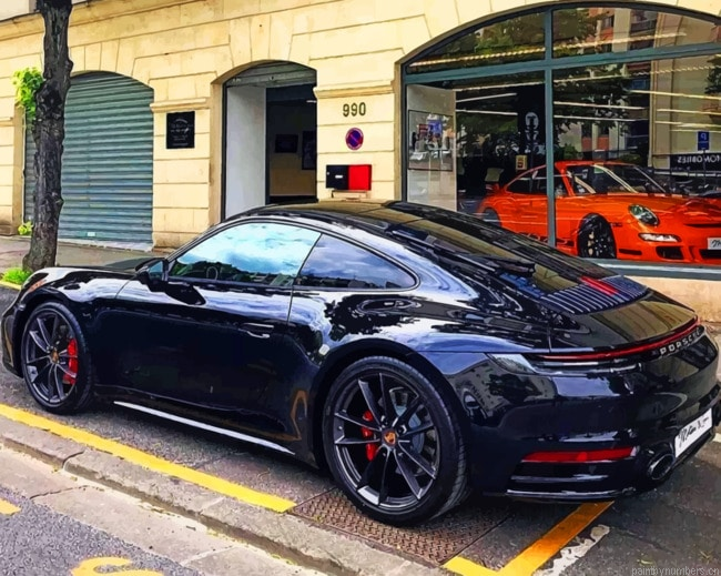 Black Porsche Panamera Cars Painting By Numberss.png