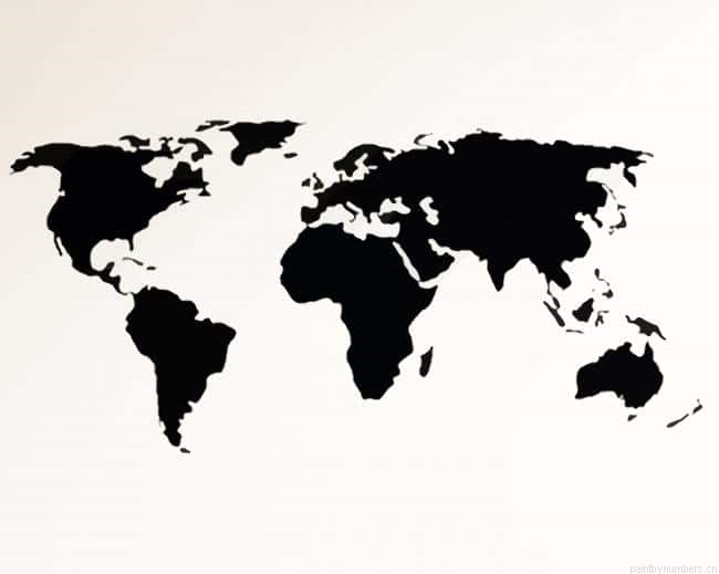Black World Map Painting By Numberss.png