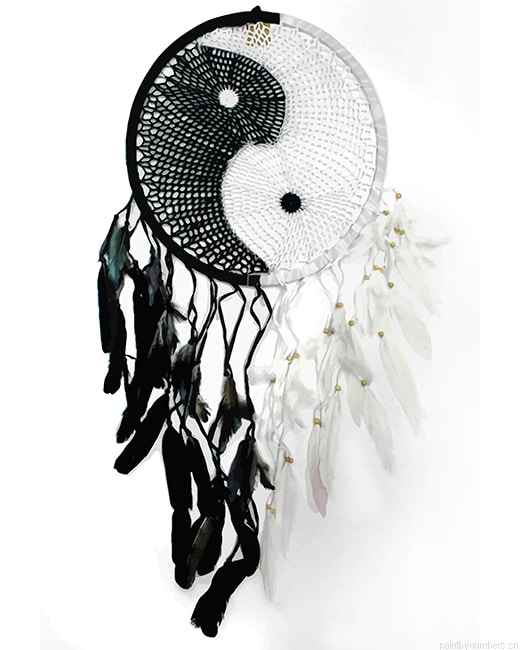 Black And White Dream Catchers Painting By Numbers.png