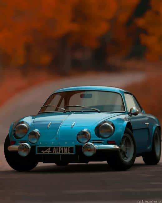 Blue Alpine Car Painting By Numberss.png