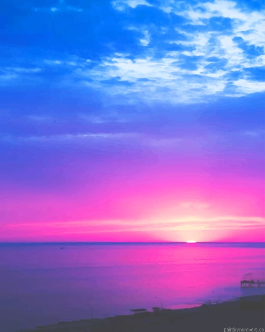 Blue And Purple View Landscapes Painting By Numberss.png