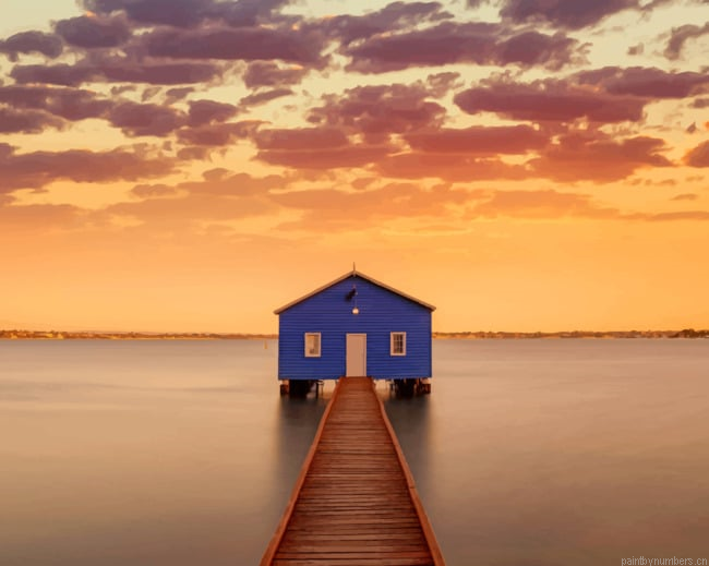 Blue Boat House Painting By Numberss.png