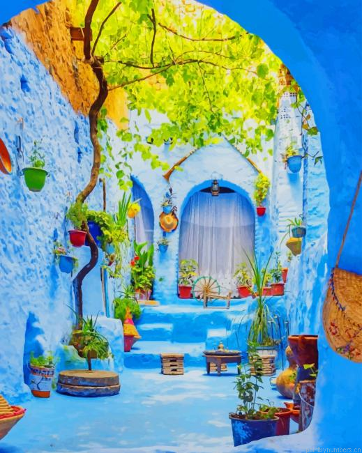 Blue City Chefchaouen Painting By Numbers.png