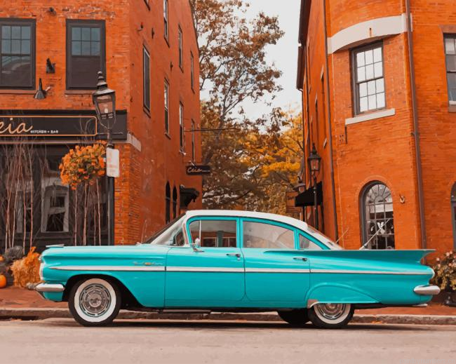 Blue Classic Car Painting By Numbers.png