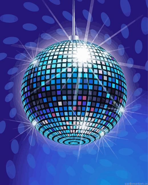 Blue Disco Ball Painting By Numberss.png