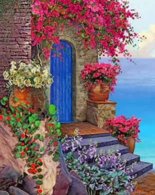 Blue Door Santorini Painting By Numbers.png