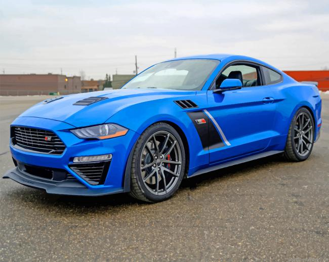 Blue Ford Mustang Cars Painting By Numbers.png