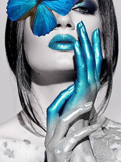 Blue Gray Woman Painting By Numbers.png