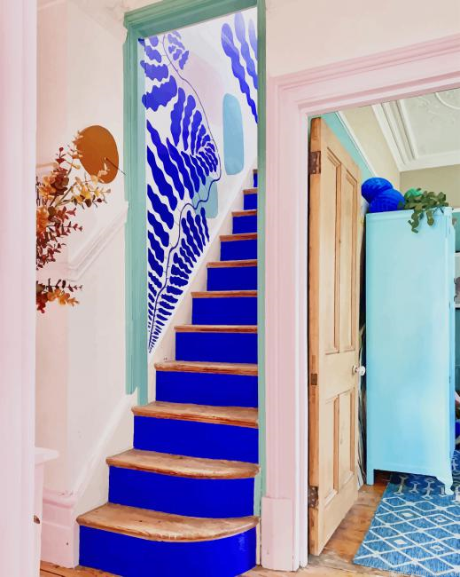 Blue Home Stairs Painting By Numbers.png