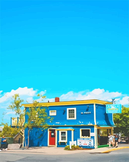 Blue House Buildings Painting By Numberss.png