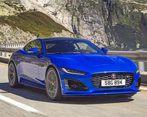 Blue Jaguar Car Painting By Numbers.png