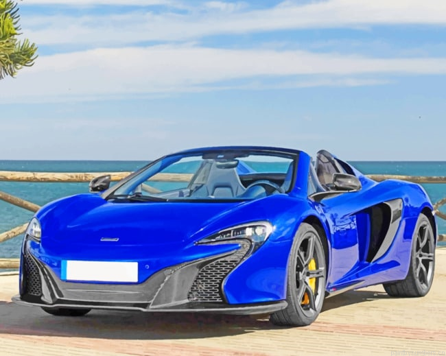 Blue Mclaren Car Painting By Numberss.png