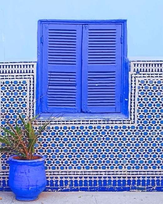 Blue Moroccan Building Painting By Numberss.png