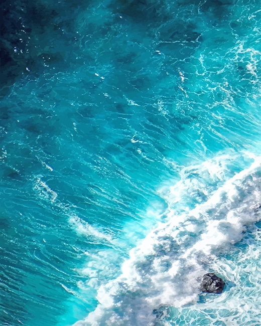 Blue Ocean Waves Seascapes Painting By Numbers.png