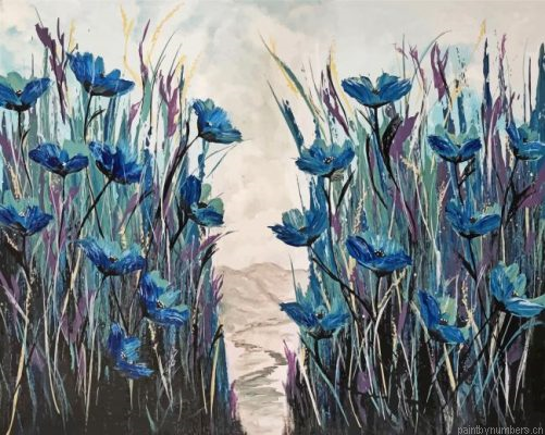 Blue Poppies Field Painting By Numbers.png