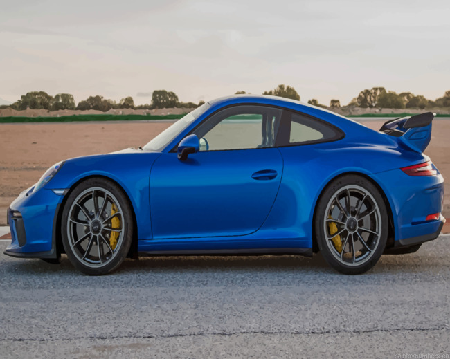 Blue Porsche 911 Car Painting By Numberss.png