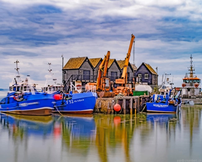 Blue Ships Painting By Numberss.png