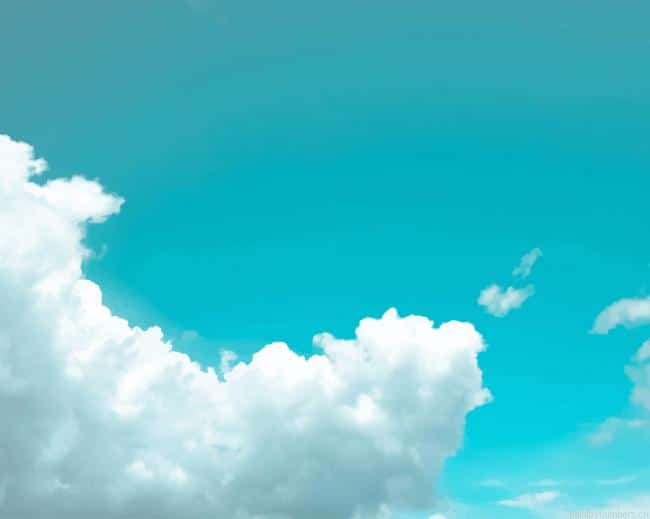 Blue Sky White Clouds Painting By Numberss.png