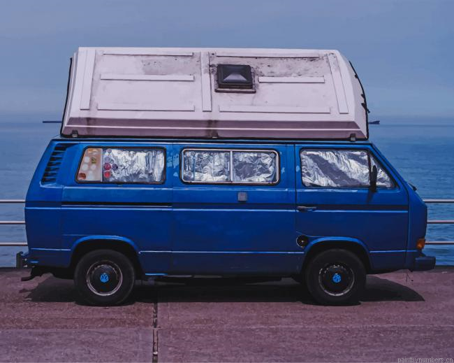 Blue Van With Container Roof Painting By Numberss.png