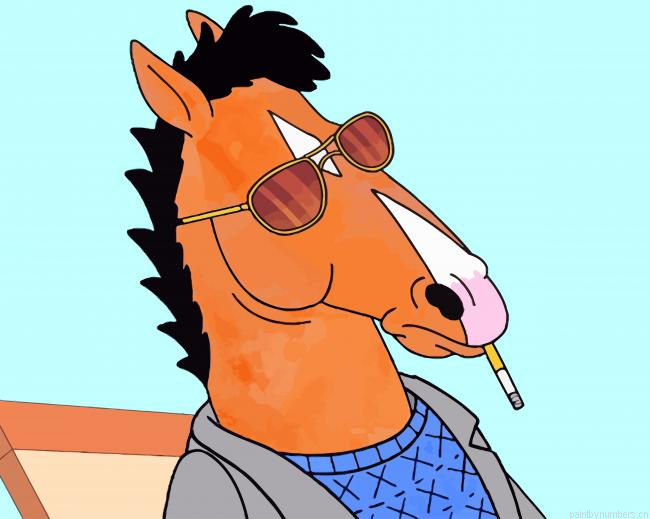 Bojack Horseman Smoking Animations Painting By Numberss.png
