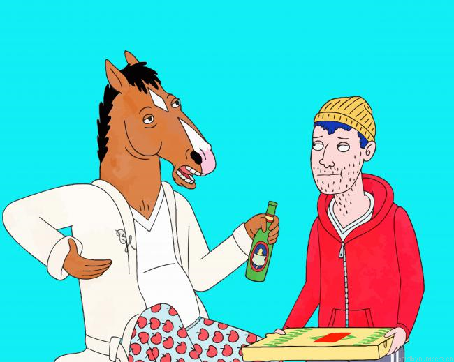 Bojack Horseman And Todd Animations Painting By Numberss.png
