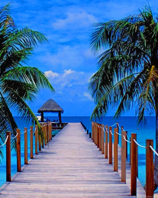 Boardwalk To The Ocean Seascapes Painting By Numberss.png