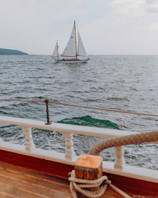 Boat In Ocean Painting By Numberss.png