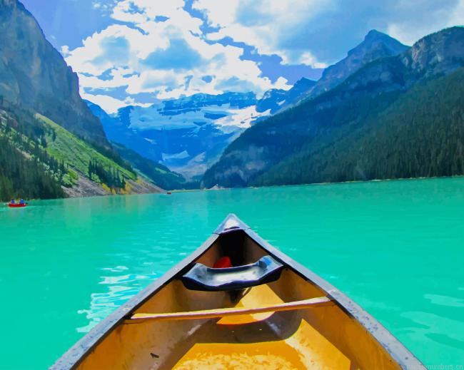 Boat On River Landscapes Painting By Numberss.png