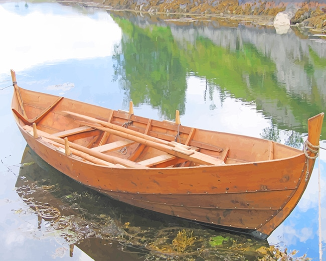 Boat On The River Painting By Numberss.png