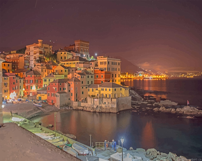 Boccadasse Beach Genova Italy Painting By Numbers.png