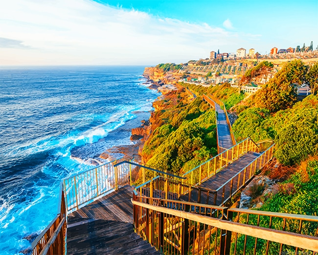 Bondi To Coogee Walk Australia Painting By Numbers.png