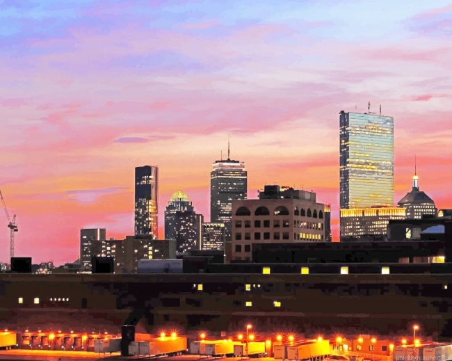 Boston Skyline Cities Painting By Numbers.png