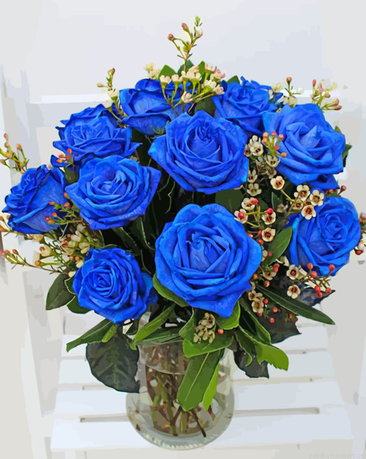 Bouquet Of Blue Roses Painting By Numberss.png