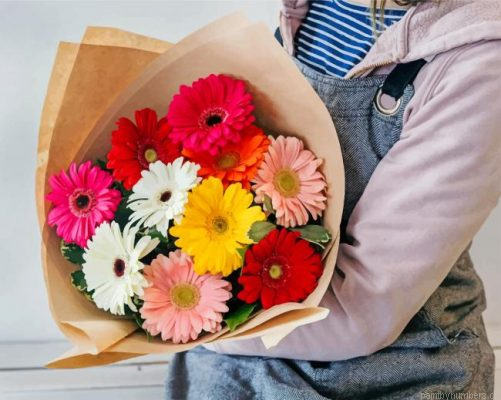 Bouquet Of Gerberas Painting By Numbers.png