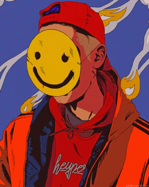 Boy With Sad Face Illustrations Painting By Numberss.png