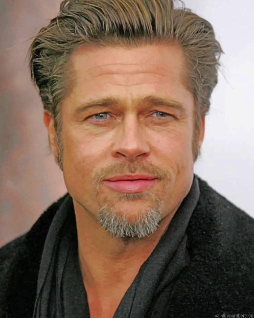 Brad Pitt Portrait Actors Painting By Numberss.png