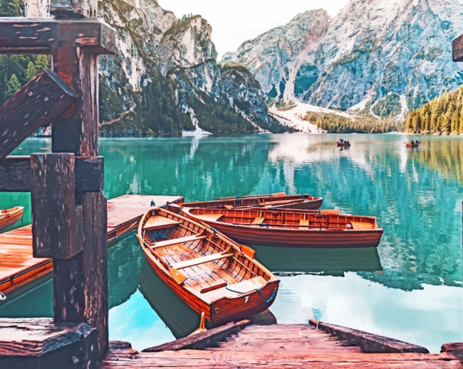 Braies In Italy Nature Painting By Numbers.png