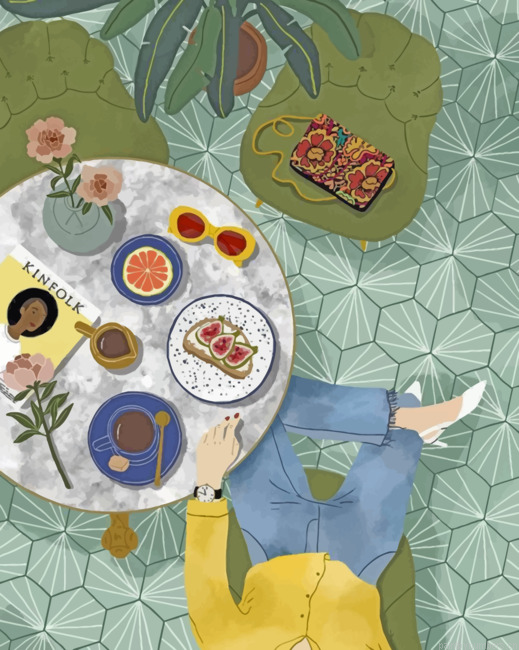 Breakfast Illustration Painting By Numbers.png